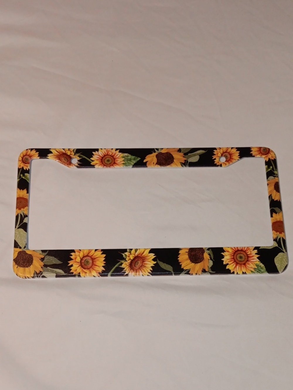 Sunflower License Plate Frame - Black & Yellow